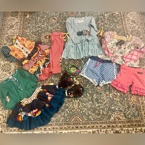 4T Matilda Jane, Persnickety, Mustard Pie Kids Sets - Blue, Green, Red, Pink